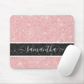 Girly Pink Glitter Mousepad Muismat (Met muis)