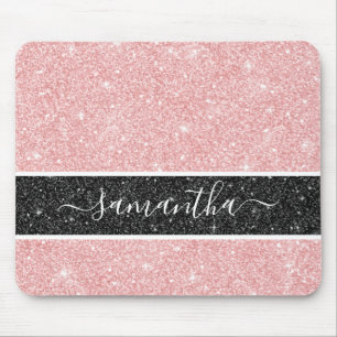 Girly Pink Glitter Mousepad Muismat