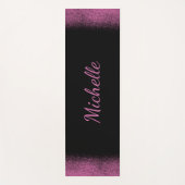 Girly Pink Glitter Name Persoonlijk Yoga Mat (Voorkant)