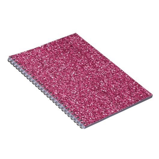 Girly Pink Glitter Notitieboek (Rechterzijde)