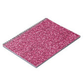 Girly Pink Glitter Notitieboek (Linkerzijde)