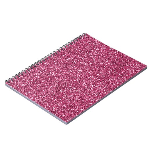 Girly Pink Glitter Notitieboek (Linkerzijde)