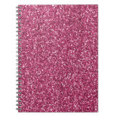 Girly Pink Glitter Notitieboek (Voorkant)