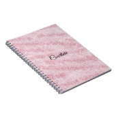 Girly Pink Glitter Notitieboek (Rechterzijde)