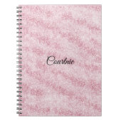 Girly Pink Glitter Notitieboek (Voorkant)
