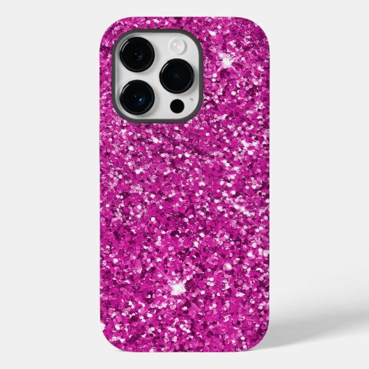 Girly Pink Glitter Ombre Sparkle Case-Mate iPhone Case (Achterkant)
