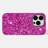 Girly Pink Glitter Ombre Sparkle Case-Mate iPhone Case (Achterkant (horizontaal))