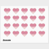 Girly Pink Glitter Ombre Sparkle Hart Sticker (Vel)