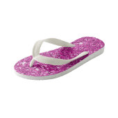 Girly Pink Glitter Ombre Sparkle Kinder Teenslippers (Schuin)