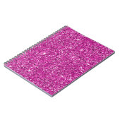 Girly Pink Glitter Ombre Sparkle Notitieboek (Linkerzijde)