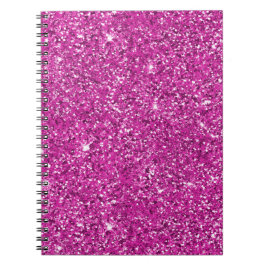Girly Pink Glitter Ombre Sparkle Notitieboek