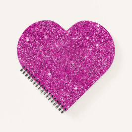 Girly Pink Glitter Ombre Sparkle Notitieboek