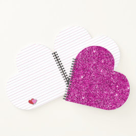Girly Pink Glitter Ombre Sparkle Notitieboek