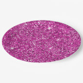Girly Pink Glitter Ombre Sparkle Papieren Bordje (Gekanteld)