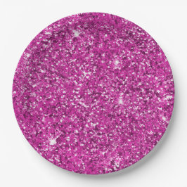 Girly Pink Glitter Ombre Sparkle Papieren Bordje