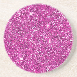 Girly Pink Glitter Ombre Sparkle Zandsteen Onderzetter