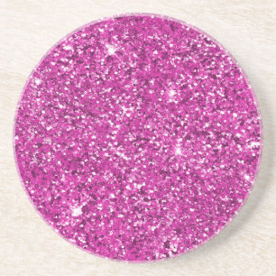 Girly Pink Glitter Ombre Sparkle Zandsteen Onderzetter