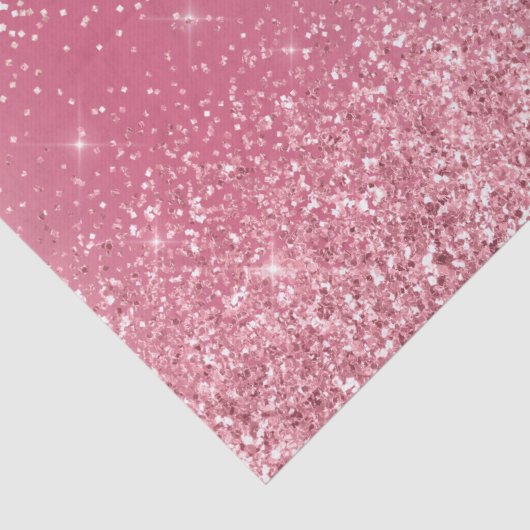 Girly Pink Glitter Ombre Tissuepapier (Detail)