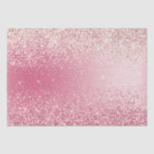Girly Pink Glitter Ombre Tissuepapier (Voorkant)