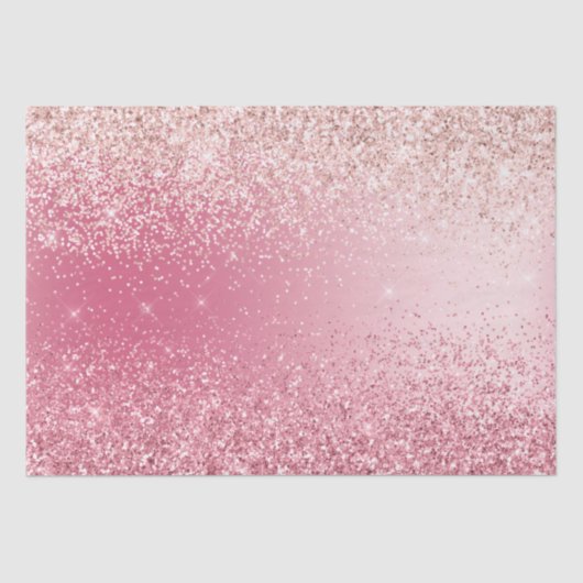 Girly Pink Glitter Ombre Tissuepapier (Voorkant)