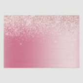 Girly Pink Glitter Ombre Tissuepapier (Voorkant)