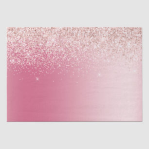Girly Pink Glitter Ombre Tissuepapier