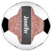 Girly Pink Glitter Personalized Kinderen Voetbal (Gedraaid)