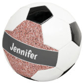 Girly Pink Glitter Personalized Kinderen Voetbal (Drie kwart)