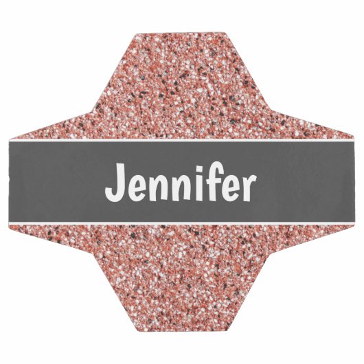 Girly Pink Glitter Personalized Kinderen Voetbal (Enkel)