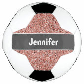 Girly Pink Glitter Personalized Kinderen Voetbal (Voorkant)