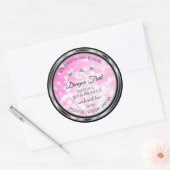 Girly Pink Glitter Product Labels Diamonds Silver (Envelop)
