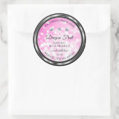 Girly Pink Glitter Product Labels Diamonds Silver (Tas)