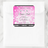 Girly Pink Glitter Product Labels Diamonds Silver (Tas)