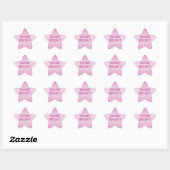 Girly Pink Glitter Shine Bright Ombre Ster Sticker (Vel)