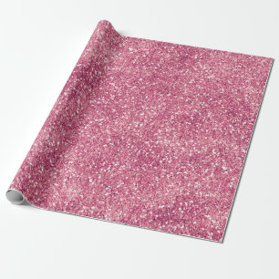 Girly Pink Glitter Sparkle Glitz   Cadeaupapier