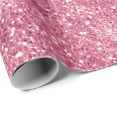 Girly Pink Glitter Sparkle Glitz   Cadeaupapier (Rol Hoek)