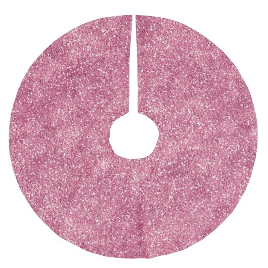 Girly Pink Glitter Sparkle Glitz Kerstboom Rok (Voorkant)