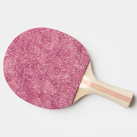 Girly Pink Glitter Sparkle Glitz      Tafeltennisbatje (Zijkant)