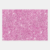 Girly Pink Glitter Sparkle Inpakpapier Vel (Voorkant 2)