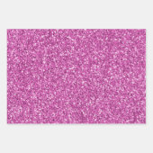 Girly Pink Glitter Sparkle Inpakpapier Vel (Voorkant)