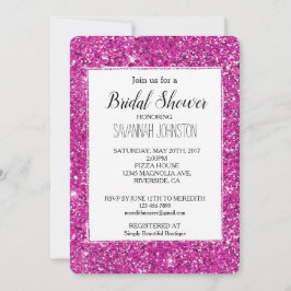 Girly Pink Glitter Sparkle Kaart