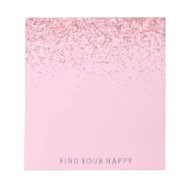Girly Pink Glitter Sparkle Notitieblok