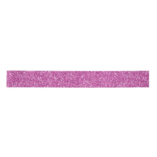 Girly Pink Glitter Sparkle Satijnen Lint (Voorkant)