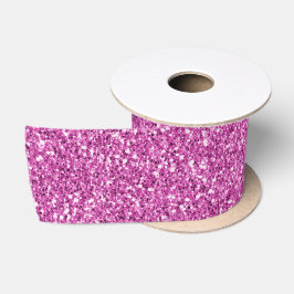 Girly Pink Glitter Sparkle Satijnen Lint