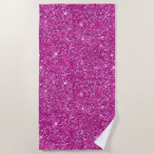 Girly Pink Glitter Sparkle Strandlaken (Voorkant)