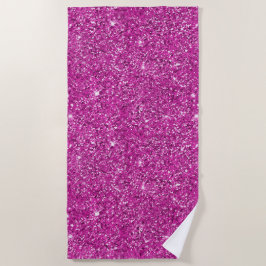Girly Pink Glitter Sparkle Strandlaken