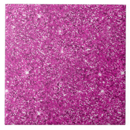 Girly Pink Glitter Sparkle Tegeltje