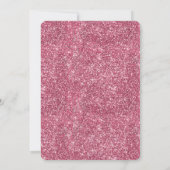 Girly Pink Glitter Sparkle Verjaardag Kaart (Achterkant)