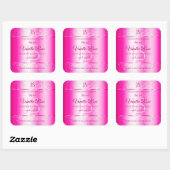 Girly Pink Glitter Stars Product Labels Monogram (Vel)