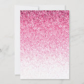Girly Pink Glitter Textuur 12e Verjaardagsfeest Kaart (Achterkant)